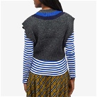 Beams Boy Women's 3G Tilden Knit Vest in Charcoal 