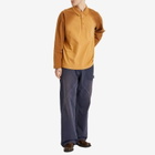 JW Anderson Men's Long Sleeve Rugby Polo in Tobacco