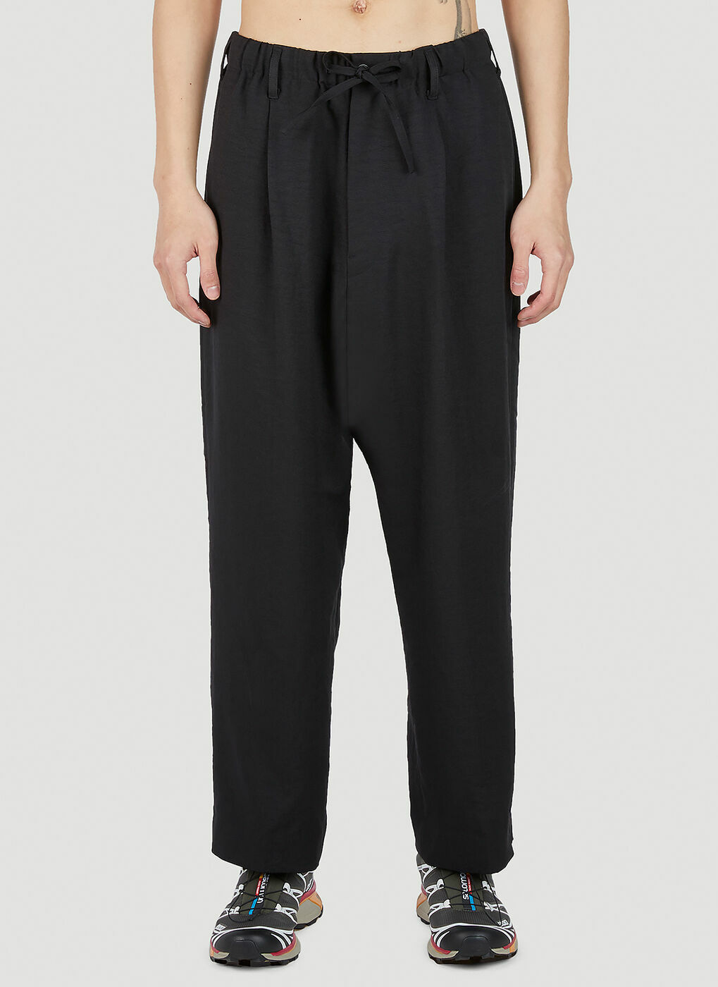 Y-3 - Baggy Track Pants in Black Y-3