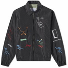 Jungles Jungles Men's Let Go Reversible Harrington Jacket in Blue/Green