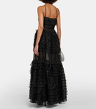 Staud Florian tiered ruffled organza gown