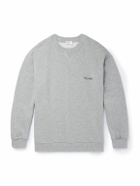 CELINE - Logo-Print Stretch-Cotton Jersey Sweatshirt - Gray