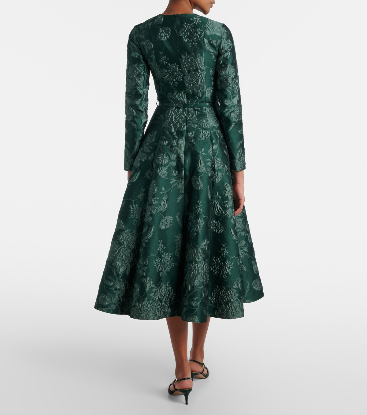 Emilia Wickstead Capucine floral cloqué midi dress
