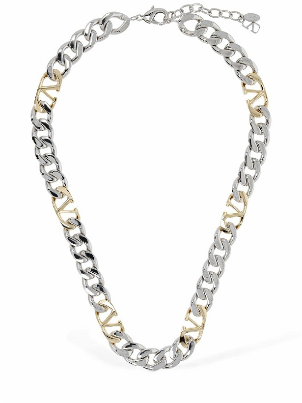 Photo: VALENTINO GARAVANI - V Logo Chain Collar Necklace