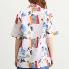 Ahluwalia Women's Kada Short Sleeve Shirt in Cream Multi Print