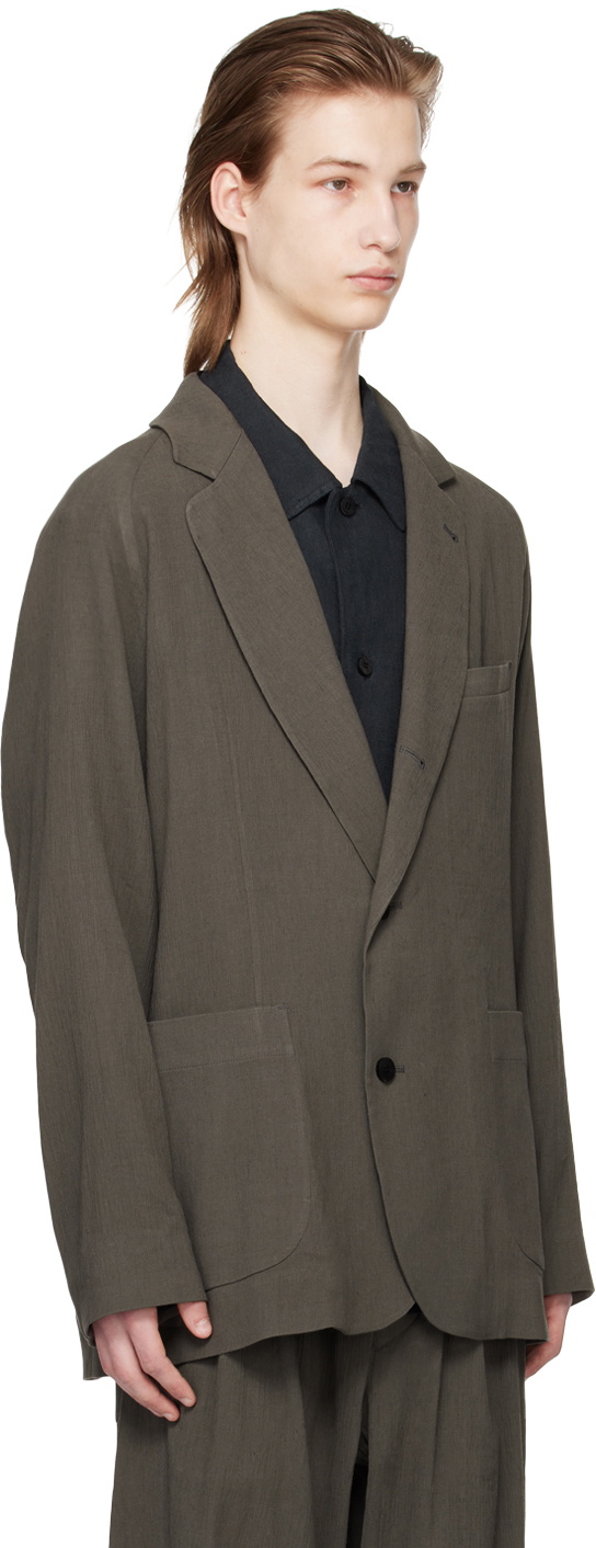 DOCUMENT Gray Raglan Blazer