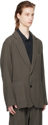 DOCUMENT Gray Raglan Blazer