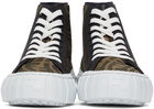 Fendi Brown FF Vertigo 'Fendi Force' High-Top Sneakers