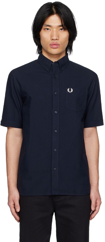 Photo: Fred Perry Navy Button-Down Shirt