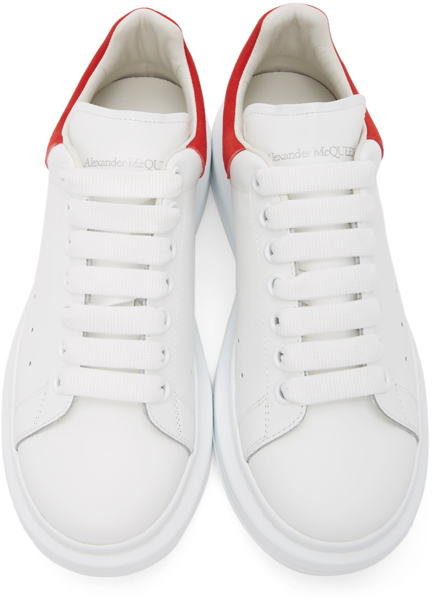 alexander mcqueen white & red oversized sneakers