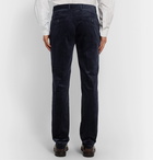 Brunello Cucinelli - Indigo Sea Island Cotton-Corduroy Trousers - Blue