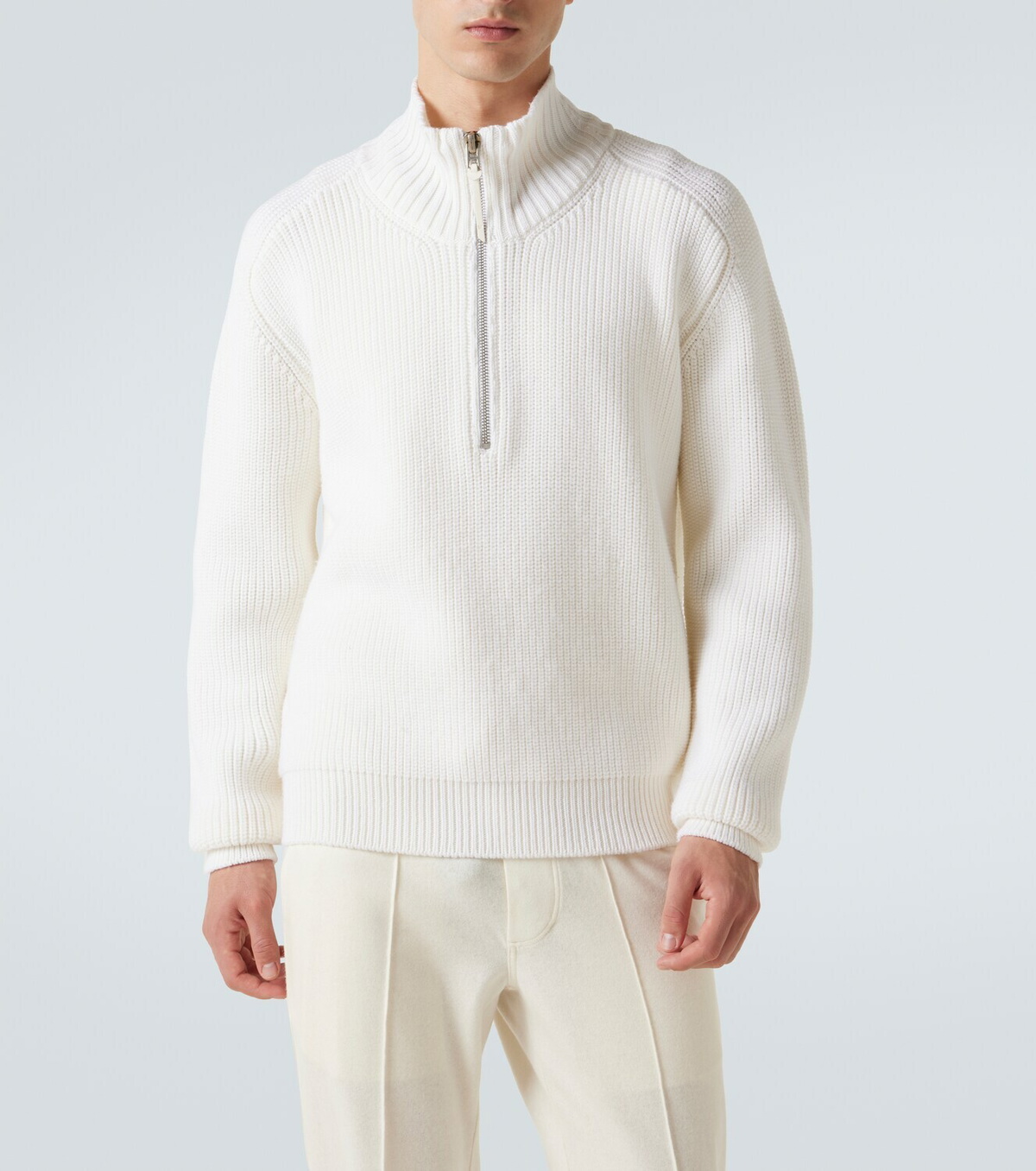 Tom Ford Ribbed-knit wool half-zip sweater TOM FORD