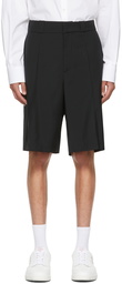 Valentino Black Mohair Bermuda Shorts