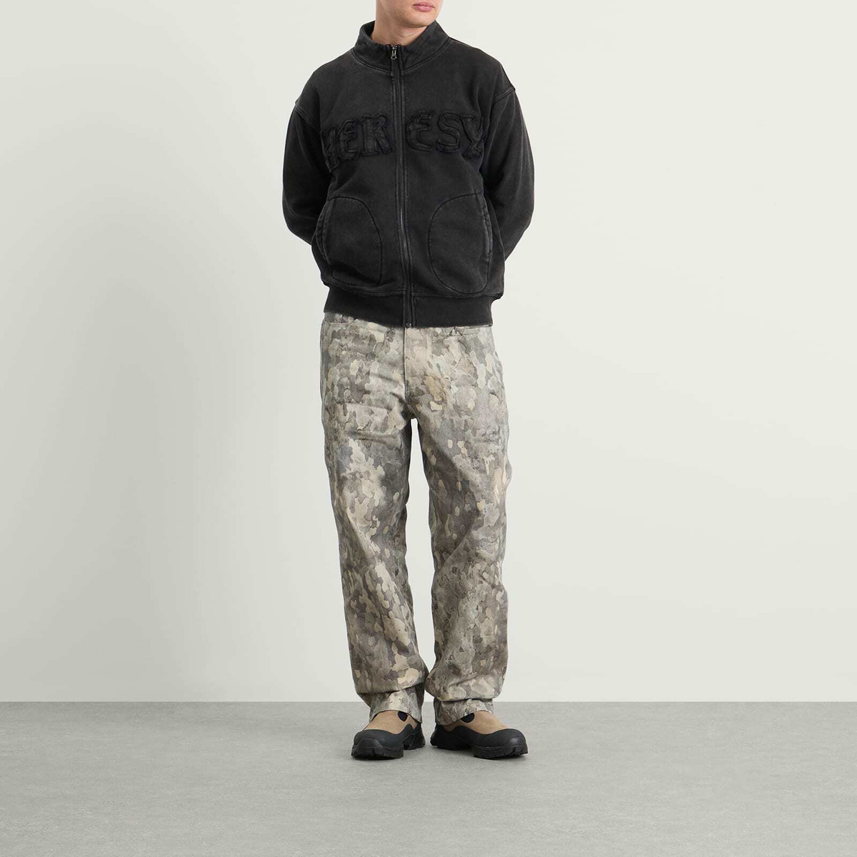 Heresy Men's Dust Zip Sweatshirt in Ash