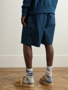 ATON - Wide-Leg Shell Shorts - Blue