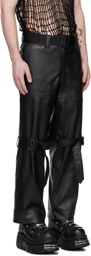 99%IS- Black 70s Leather Pants