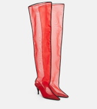 Herbert Levine Drawing A Blank 85 mesh knee-high boots