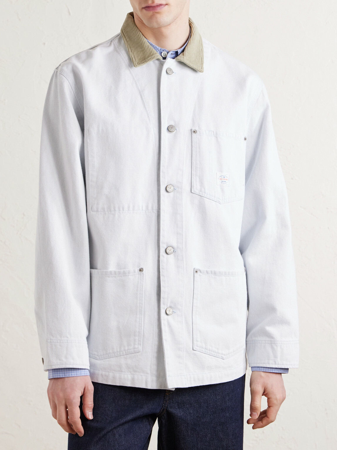 Aimé Leon Dore - Corduroy-Trimmed Denim Jacket - White
