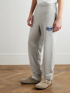 Cherry Los Angeles - Horse Power Logo-Embroidered Cotton-Jersey Sweatpants - Gray