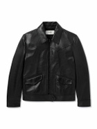 CELINE - Panelled Leather Jacket - Black