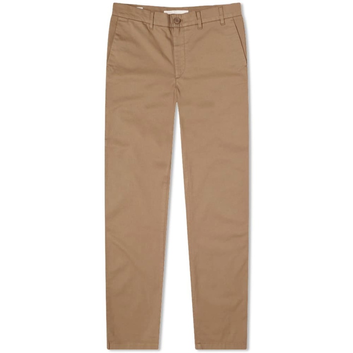 Photo: Norse Projects Men's Aros Regular Light Stretch Chino in Utility Khaki