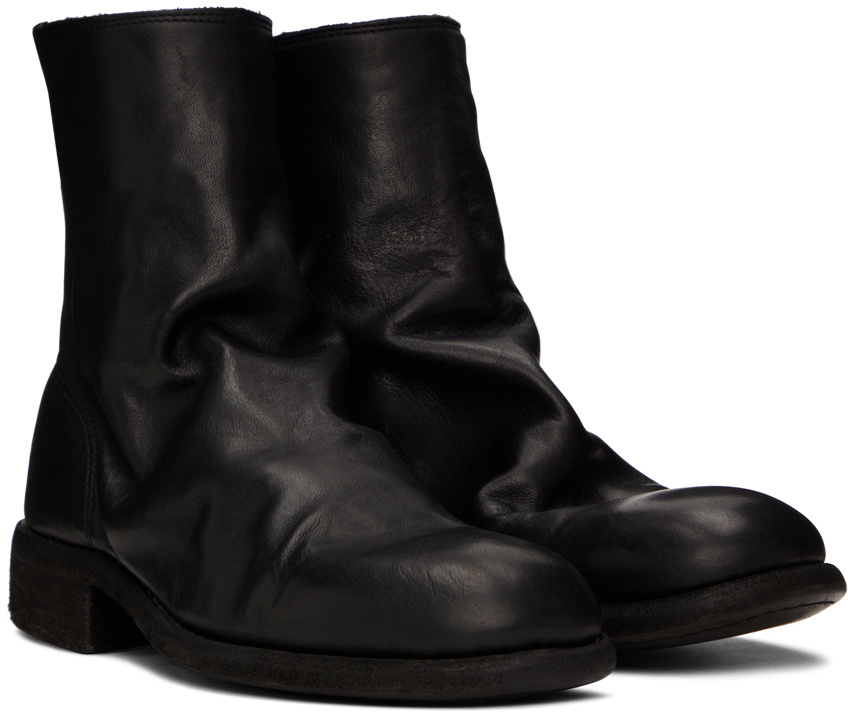 【関税込み】Guidi ブラック 986 ブーツ Guidi 986 Black Calf Full Grain Back Zip Boots – IfSohoNewYork