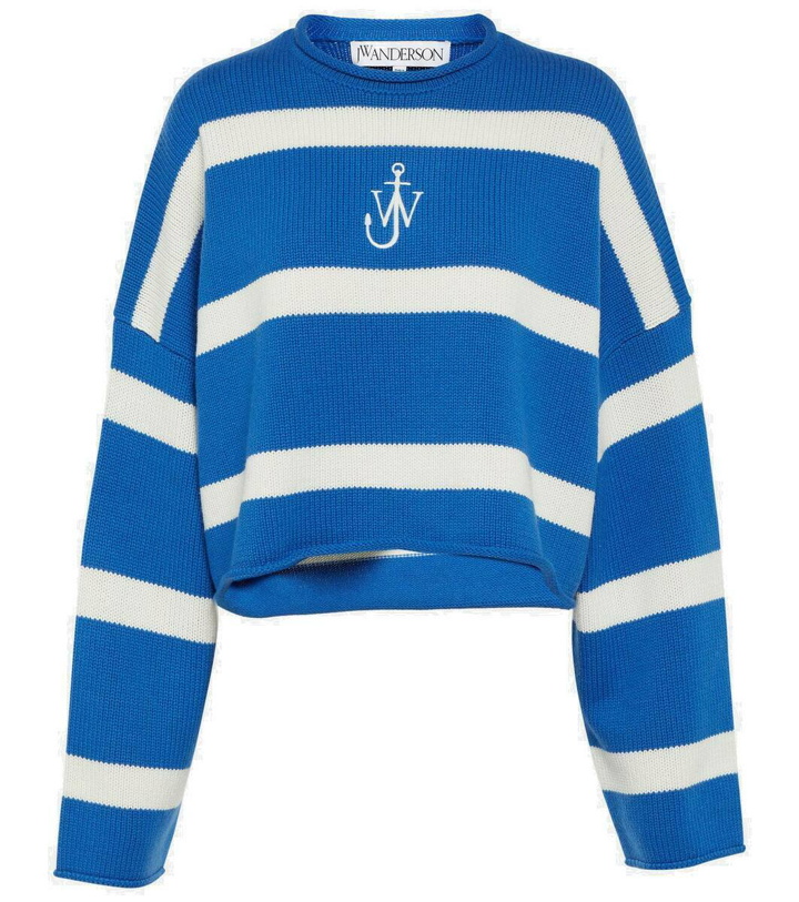 Photo: JW Anderson Striped cropped wool and cashmere sweater
