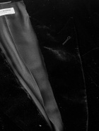 SAINT LAURENT - Slim-Fit Metallic Velvet Blazer - Black