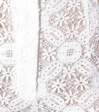 Alexander McQueen High-rise floral-lace slim pants