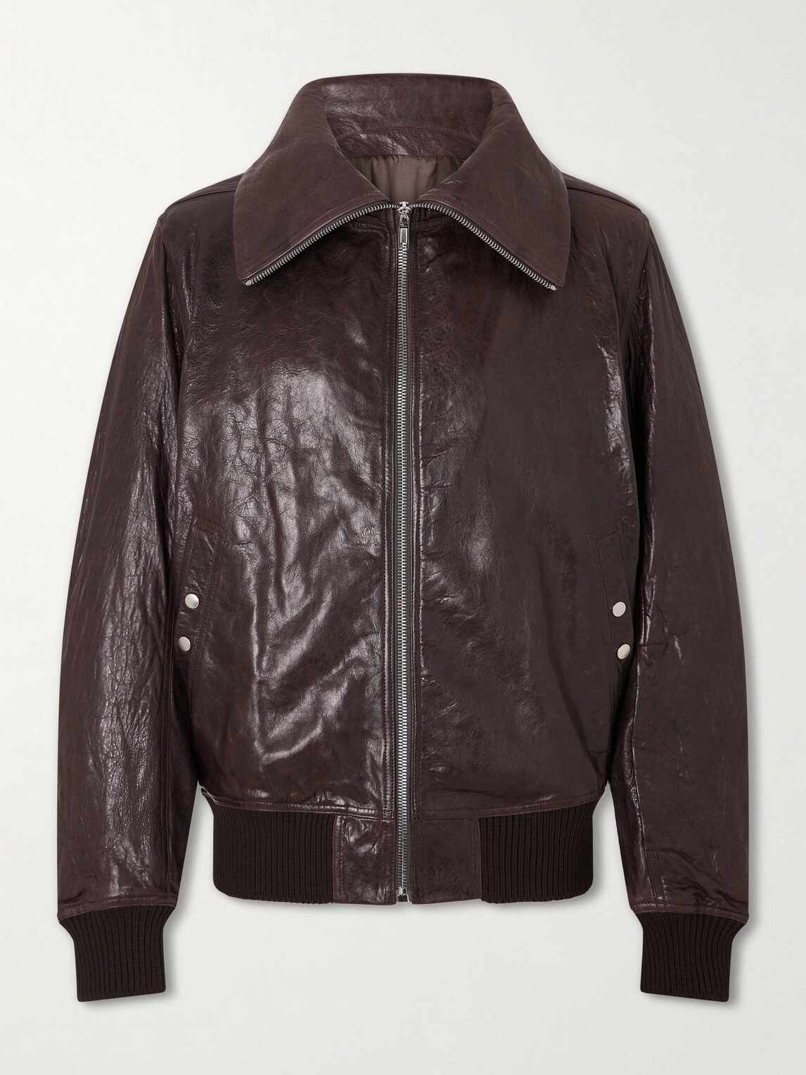Rick Owens - Dracuflight Leather Jacket - Brown