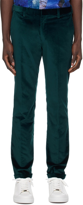 Photo: Paul Smith Green Creased Trousers