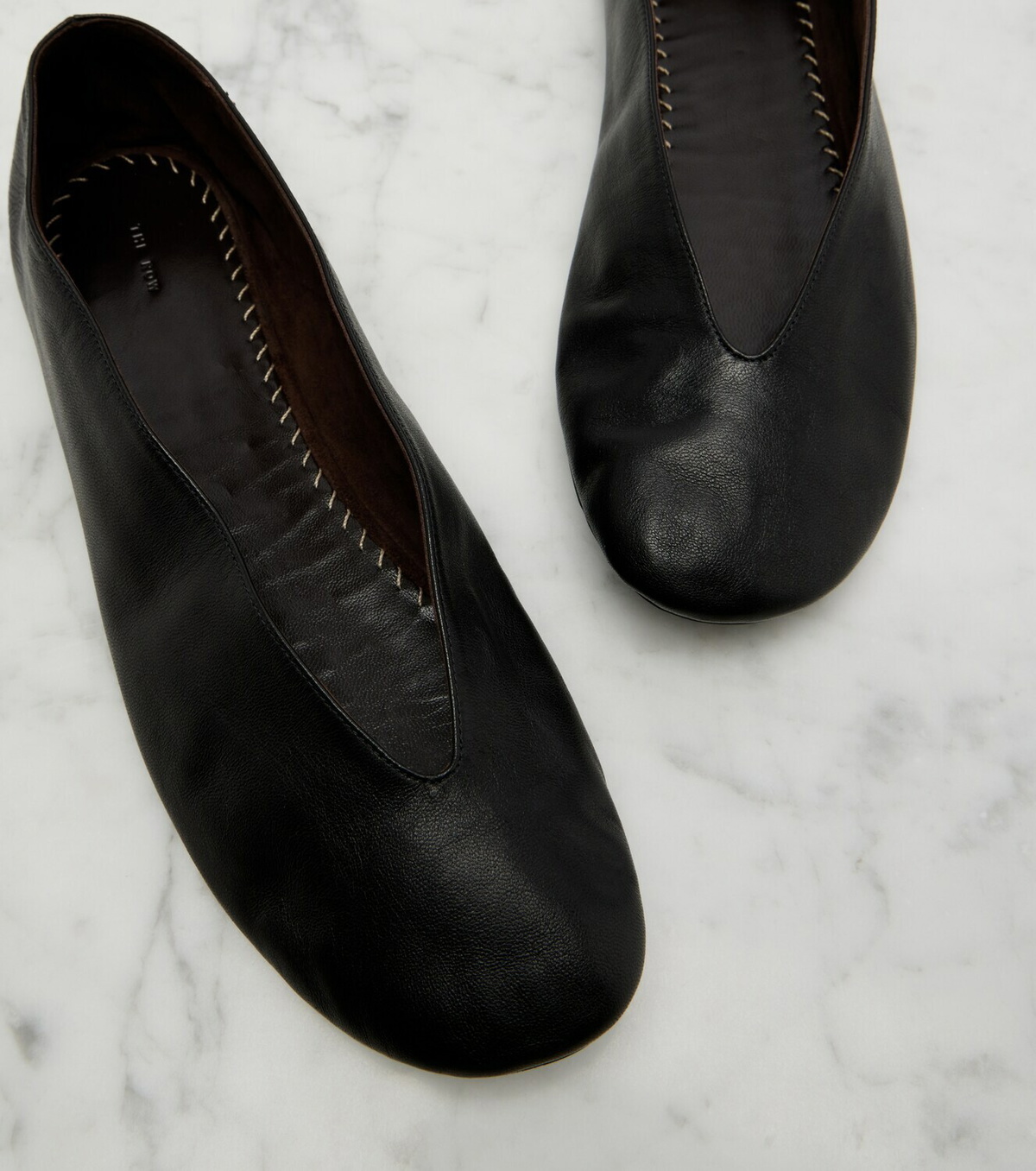 The Row Fay leather ballet flats