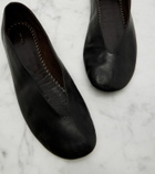 The Row Fay leather ballet flats