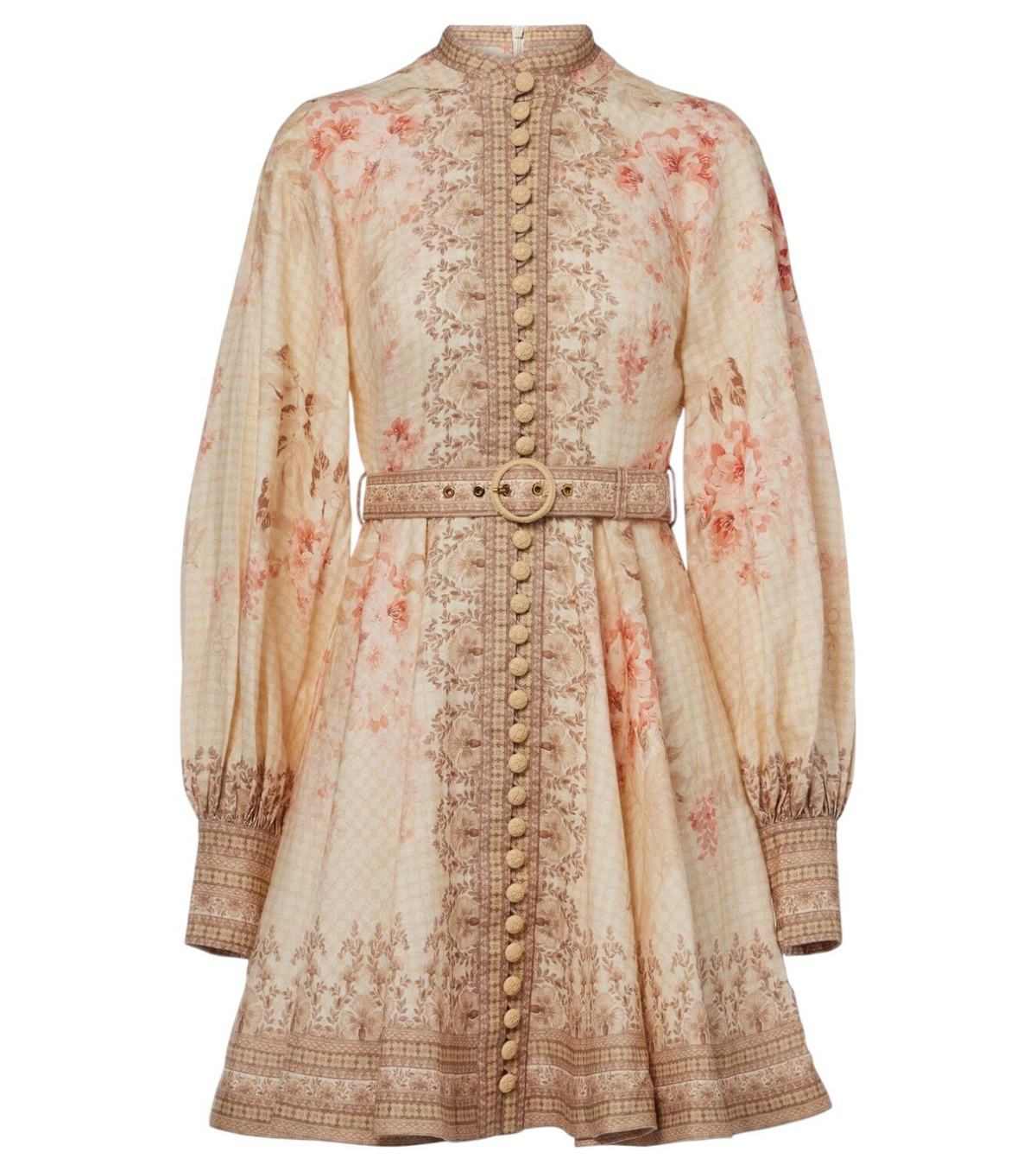 【Zimmermann】Ottie Plunge paisley linen minidress Zimmermann Ottie Plunge Mini Dress in Multi Paisley | REVOLVE