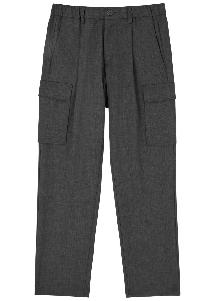 Herno Woven Cargo Trousers Grey