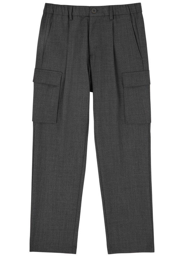 Photo: Herno Woven Cargo Trousers Grey