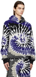 AMIRI Black & Blue Fleece Tie-Dye Hoodie