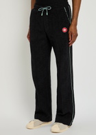 Casablanca Monogram-jacquard Towelling Cotton-blend Sweatpants Black