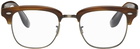 Brunello Cucinelli Brown Capannelle Glasses