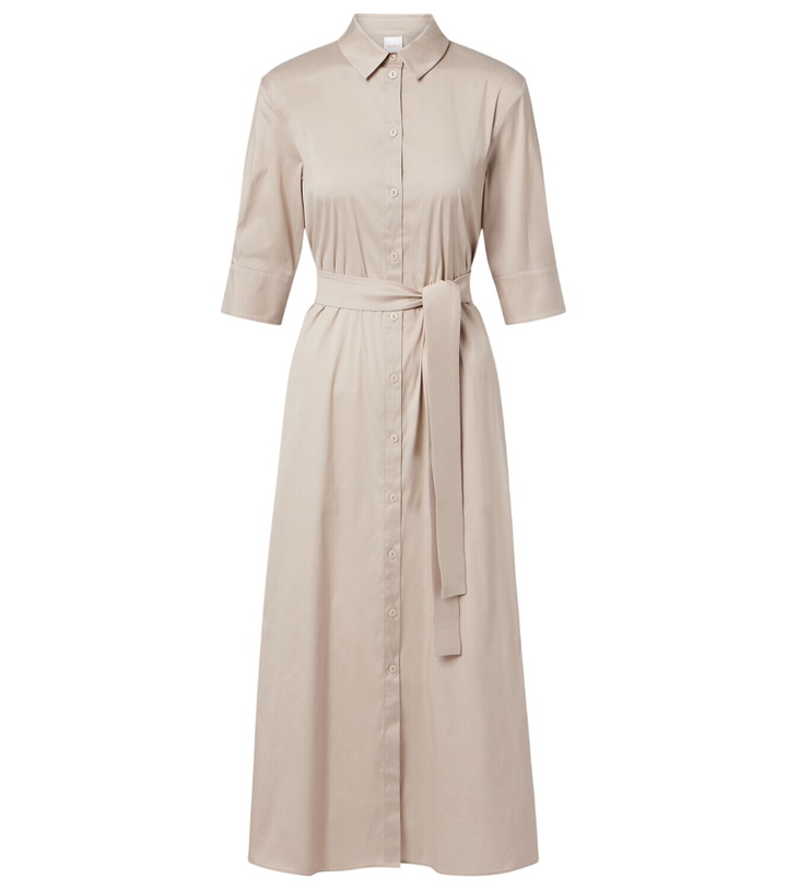 Photo: Max Mara Cognac cotton-blend midi dress