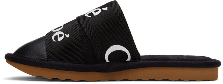 Chloé Black Woody Mule Slippers