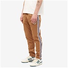 Adidas Men's Adicolor 70s Striped Track Pant in Brown Desert