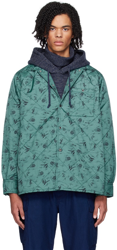 Photo: BEAMS PLUS Green Quilted Jacket