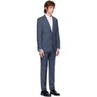 Boss Blue Check Stretch Tailoring Suit