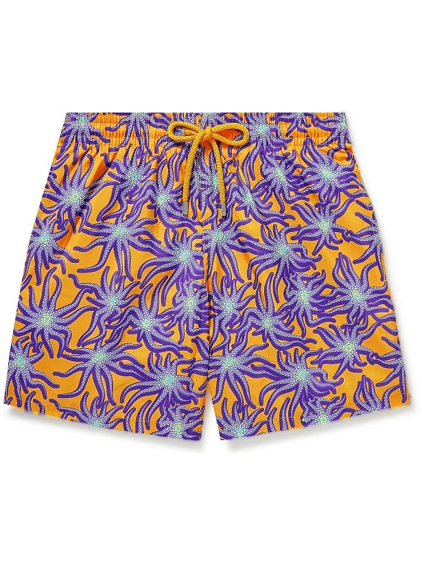 Photo: Vilebrequin - Mahina Slim-Fit Mid-Length Printed Recycled Swim Shorts - Orange