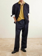 Inis Meáin - Knitted Linen Polo Shirt - Yellow