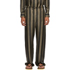 Fendi Brown Striped Pyjama Trousers