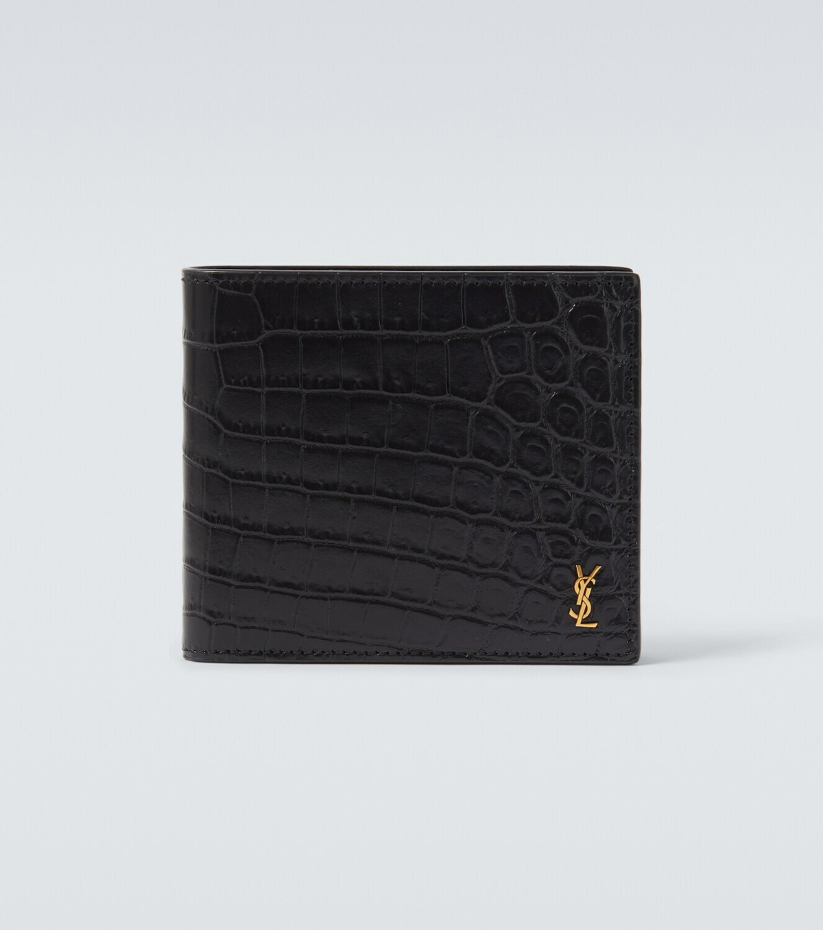 Saint Laurent Croc-effect leather wallet