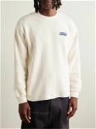 Randy's Garments - Logo-Embroidered Waffle-Knit Cotton-Jersey T-Shirt - Neutrals
