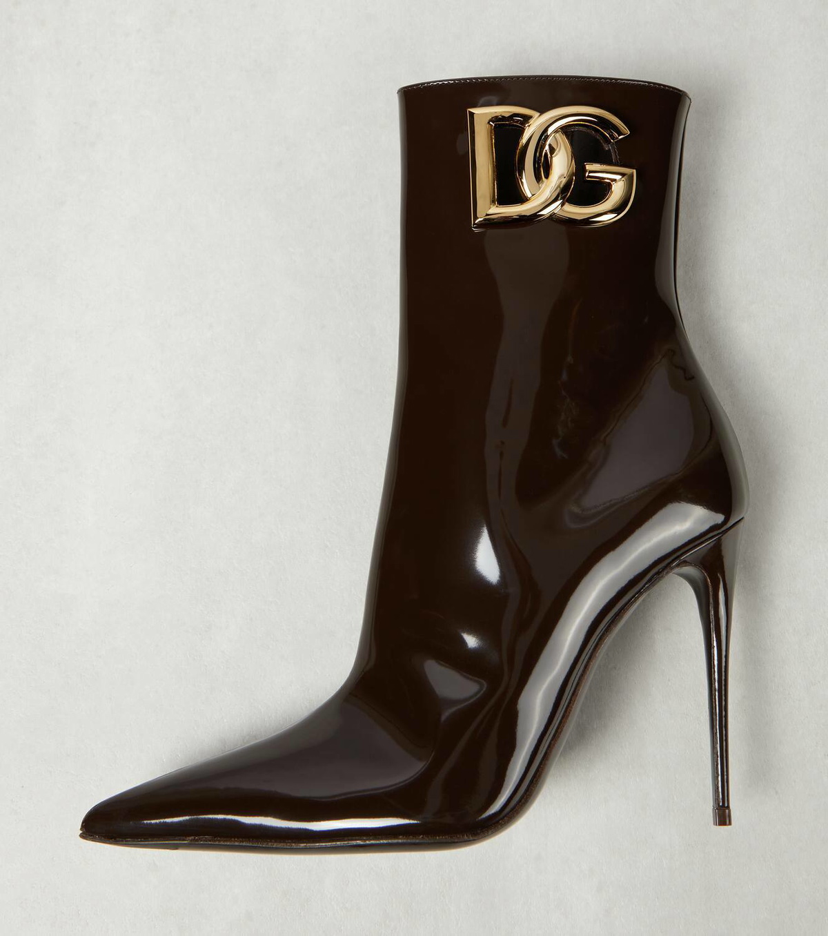 Dolce&Gabbana DG patent leather ankle boots